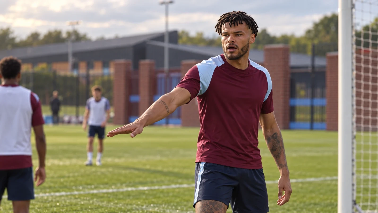 Tyrone Mings tổ chức cự ly phòng ngự trong buổi tập Aston Villa
