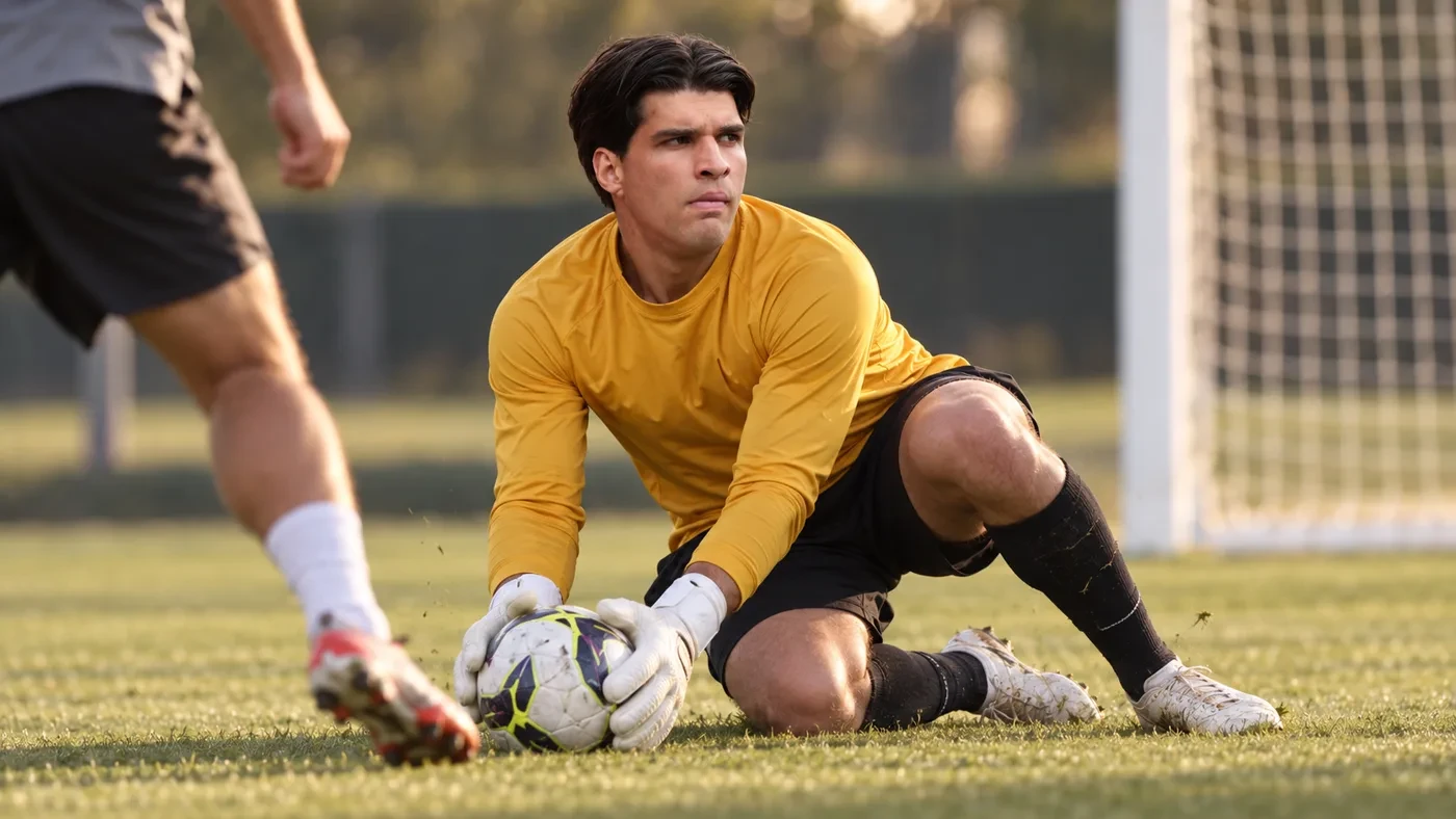João Virgínia khép góc và ôm bóng trong buổi tập