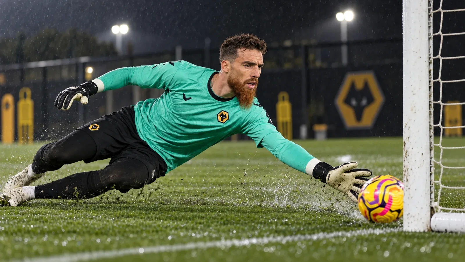 José Sá đổ người cản phá trong buổi tập của Wolverhampton