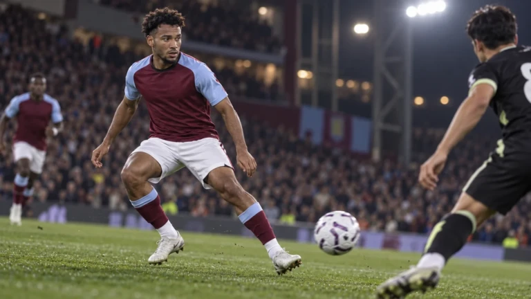 Boubacar Kamara cắt đường chuyền trong bài tập trung lộ Aston Villa